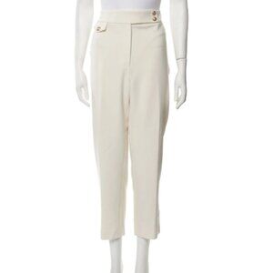 Veronica Beard Renzo Cropped Pants Cream Off White XL size 12